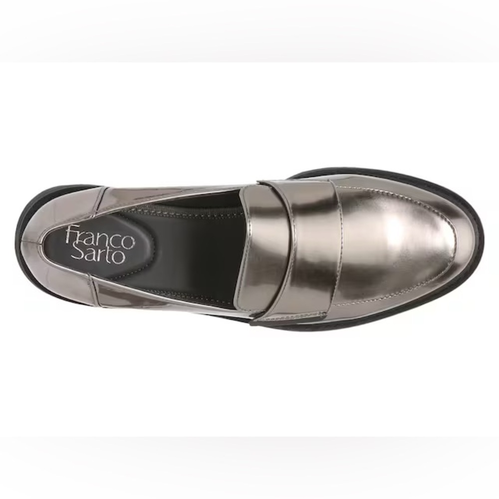 Franco Sarto Silver Metallic Chunky Loafer